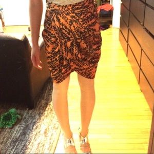 Zara silky wrap skirt